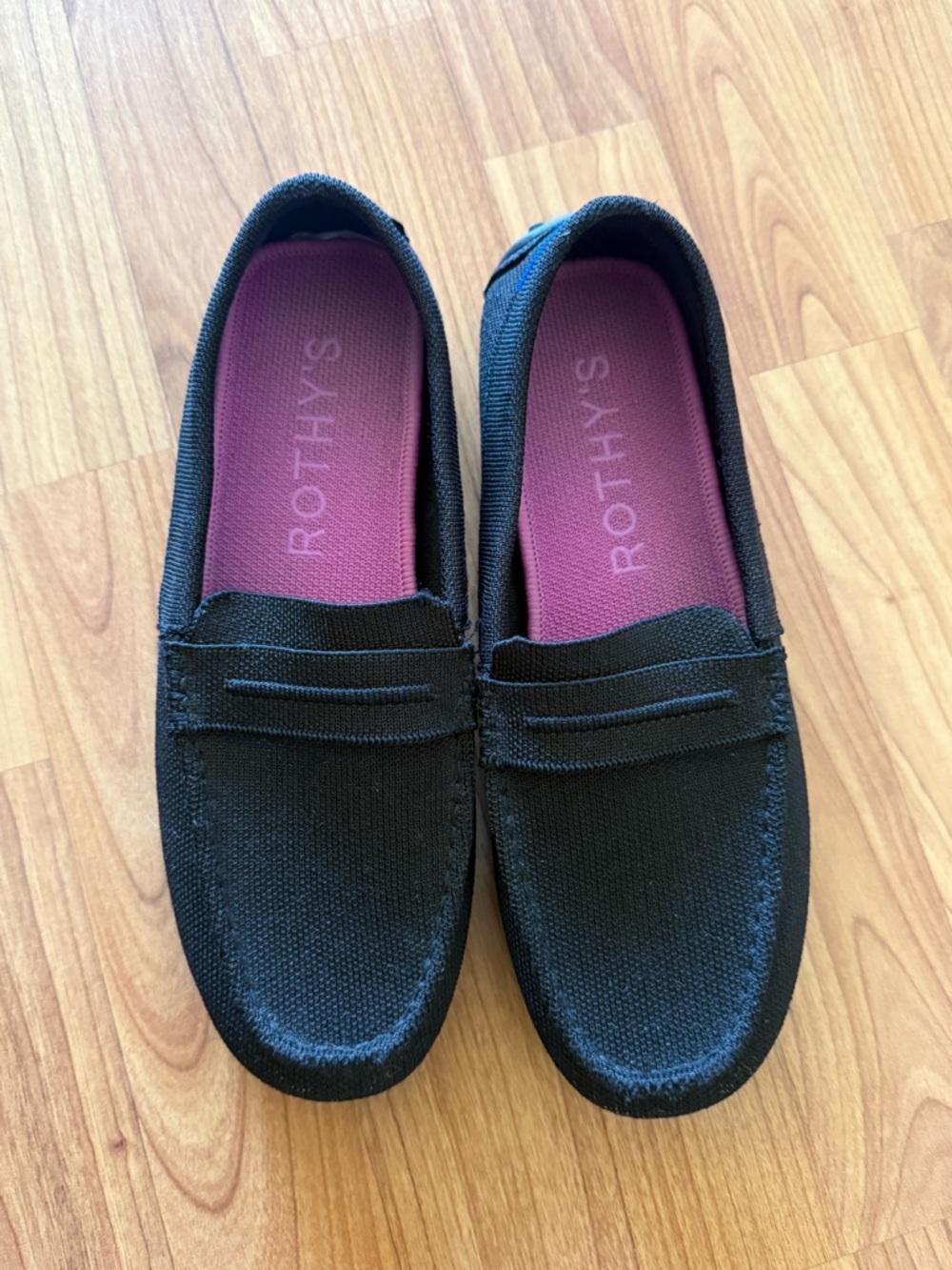Rothys The Driver Loafers Size 8 Black